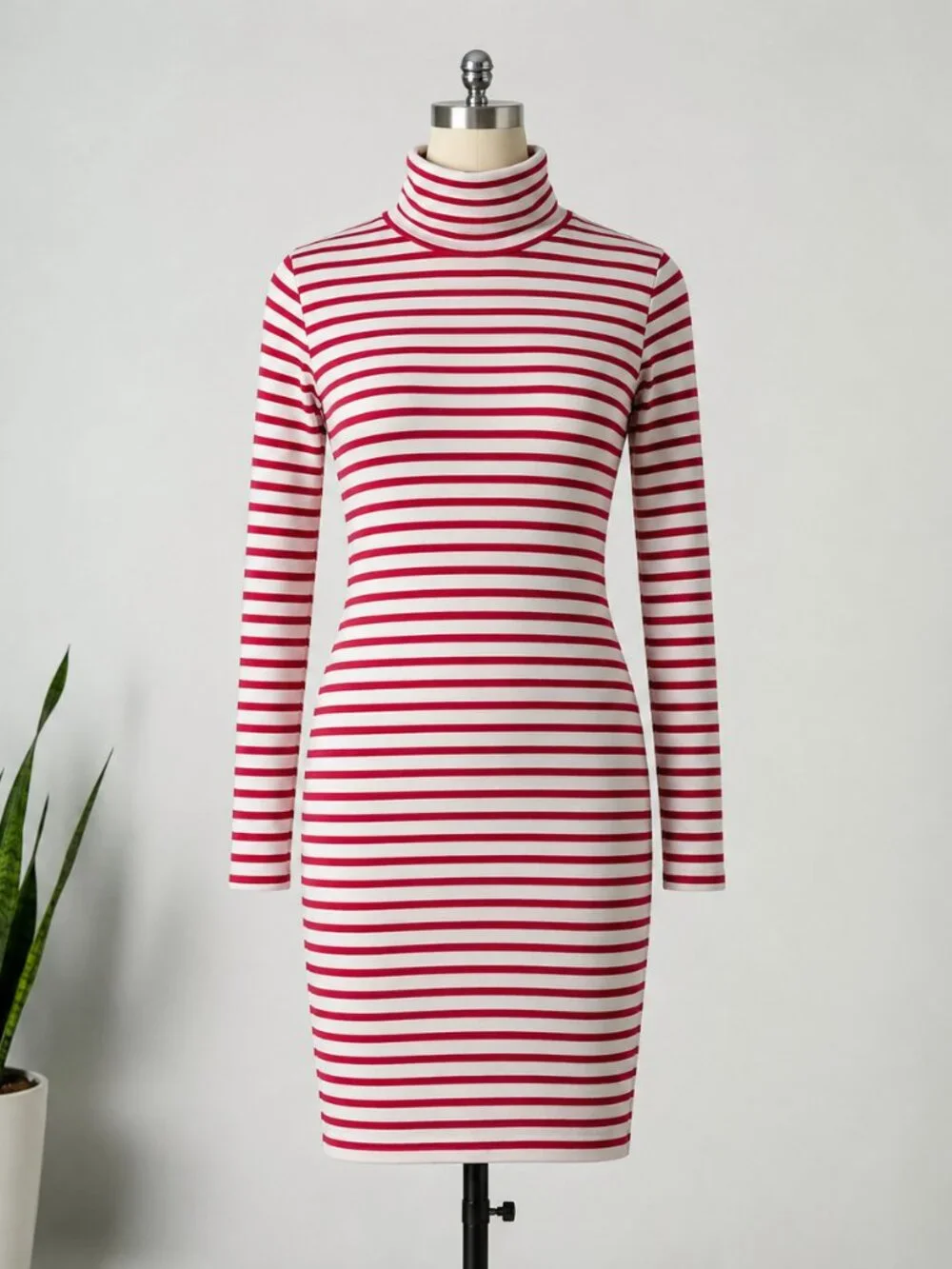 J. Crew Striped Turtleneck Dress